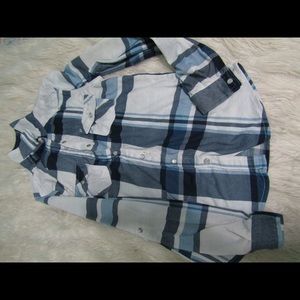 Fall button up plaid shirt